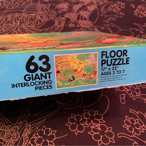 Vintage Disney Bambi Kids Puzzle large floor puzzle 63 pieces - Picture 3 of 6